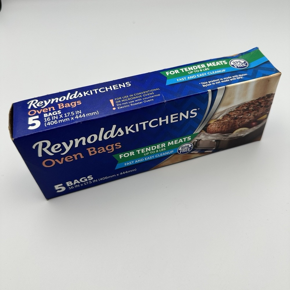 Reynolds Oven Bags 5 Count Box New For Tender Meats Up To 8 Lbs